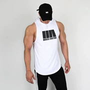 Anh em cơ bắp GYM mùa hè mới thể thao giản dị vest nam chạy đào tạo mũ trùm đầu quần áo thể dục - Áo thể thao