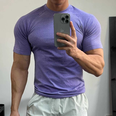 LuLu男士速干衣短袖运动健身服