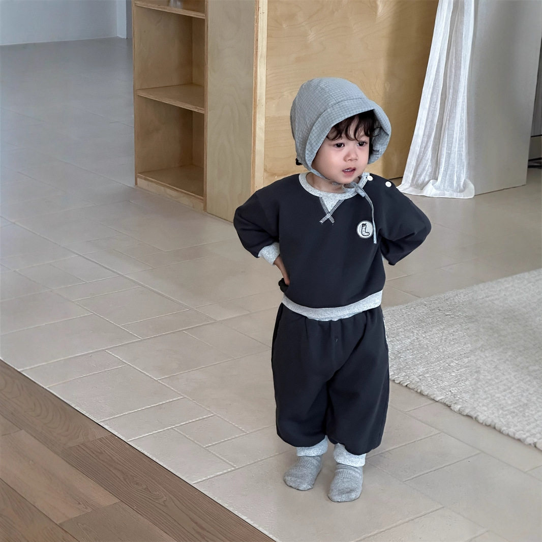 图兰卡春秋款套装儿童服装卫衣卫裤韩版童装宝宝春装男童长袖套装