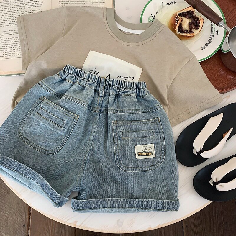 男童裤子牛仔裤夏季薄款2025新款儿童短裤夏装五分中裤中小童男孩