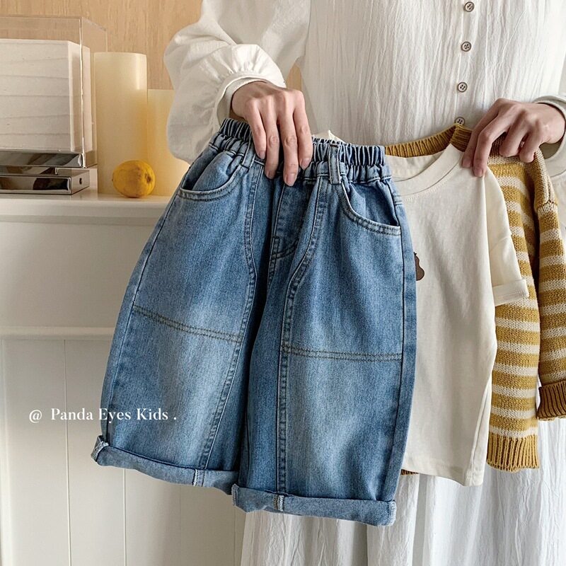 儿童牛仔裤韩版宽松男女童休闲阔腿工装裤子2026新款春秋宝宝裤子