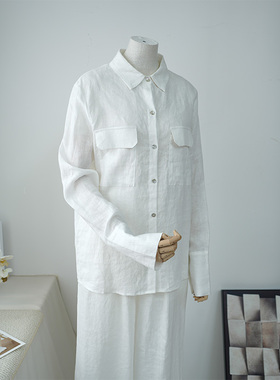 Kalman | 亚麻控必入！清爽白色衬衫阔腿裤套装，演绎慵懒高级感