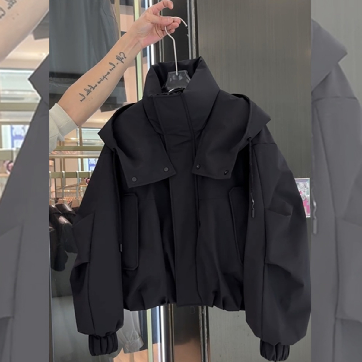 欧货赫本风加厚保暖短外套