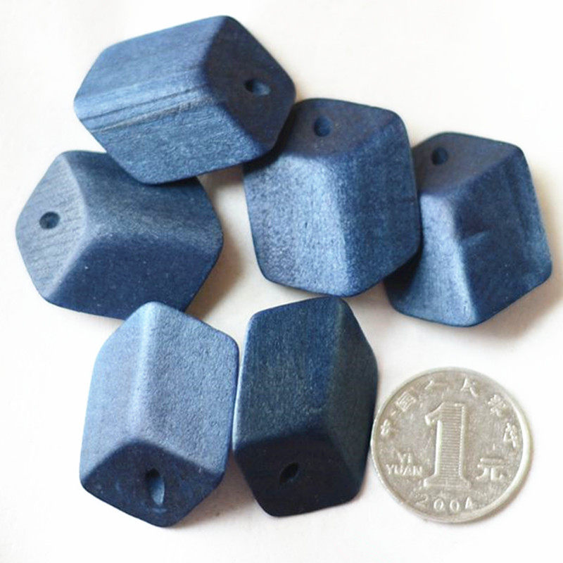 复古木质立体菱形片状隔片时尚手工其他diy饰品配件材料珠子散珠