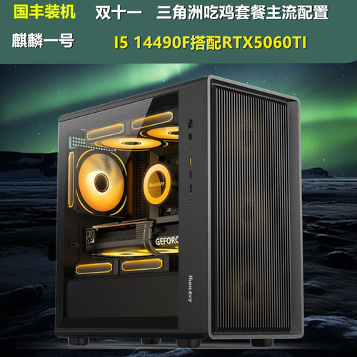 国丰装机I5 14490F/16G/512G/RTX5060TI8G游戏电脑主机吃鸡三角洲