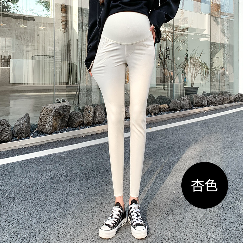 ANGEL MOMMY 임산부복 2024 봄 신상 폴로 칼라 화이트 셔츠 여성용 루즈하고 다재다능한 임산부 상의