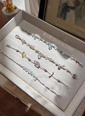 三色堇925银紫水晶黄水晶手链