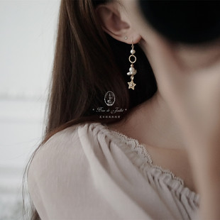 星月流云 夏日微風 原創(chuàng)珍珠耳環(huán)夾飾小眾氣質(zhì)高級感日韓鍍金