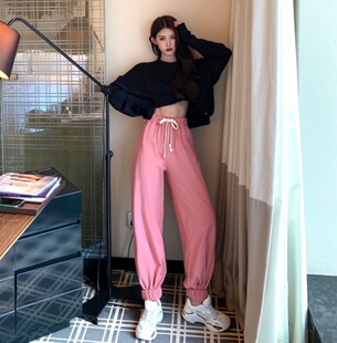 jazz舞蹈服装宽松爵士裤子女街舞服装成人韩版现代舞青春嘻哈套装