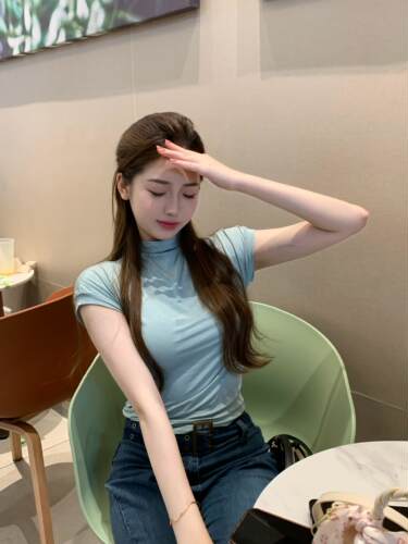 短袖通勤小台面膜t～舒服到