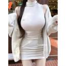 包臀连衣裙 性感显身材半高领无袖 51STUDIO自制 LP373纯欲高级感