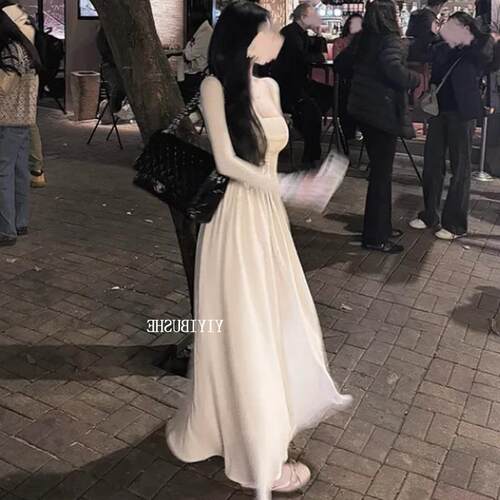 51STUDIO自制PH033江南姐姐超爱~温柔性感U领低胸连衣裙