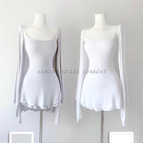 51STUDIO自制 漂亮姐姐～自制款弹力荷叶边吊带连衣裙（5色）