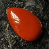 南红玛瑙原矿四川九口料满肉满色杮子红水滴吊坠裸石34x22x9.5mm