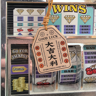 大吉大利5234 皮质挂件国风寓意吉祥平安高级手工钥匙扣包挂件