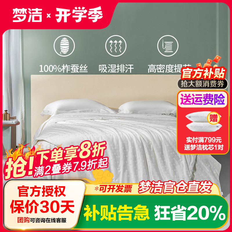 梦洁提花蚕丝四季家用二合一