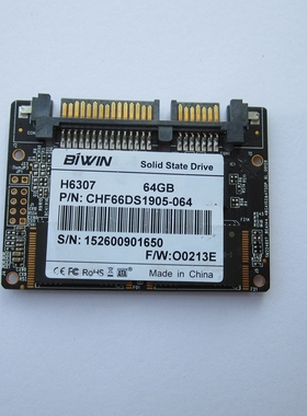 BIWIN  佰维 64G SATA 1.8 半高 串口 SSD 固态硬盘 MLC