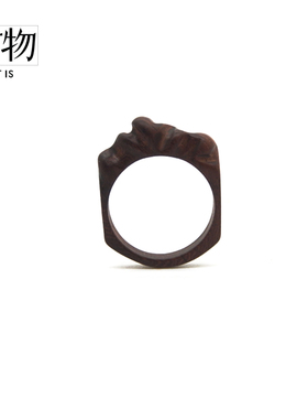 言物流云戒手工黑檀木原创匠心