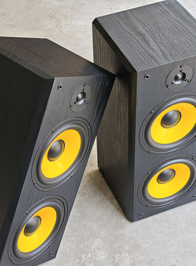 200瓦2个8寸低音喇叭客厅家庭影院HIFI音箱无源木质落地3分频音箱