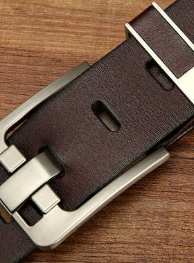 男士牛皮真皮针扣腰带男韩版潮流裤带正品休闲时尚百搭中青年男款