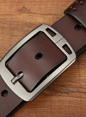 大码皮带男宽真皮针扣加长休闲百搭裤带潮流纯牛皮牛仔裤男士腰带