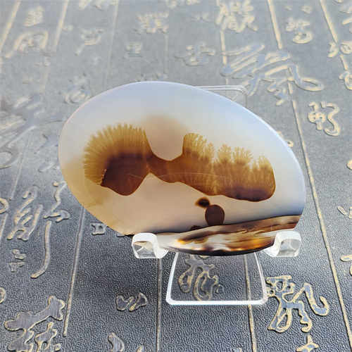 海洋玉髓水草花玛瑙吊坠奇石象形意境观赏石冰种饰品一图一物