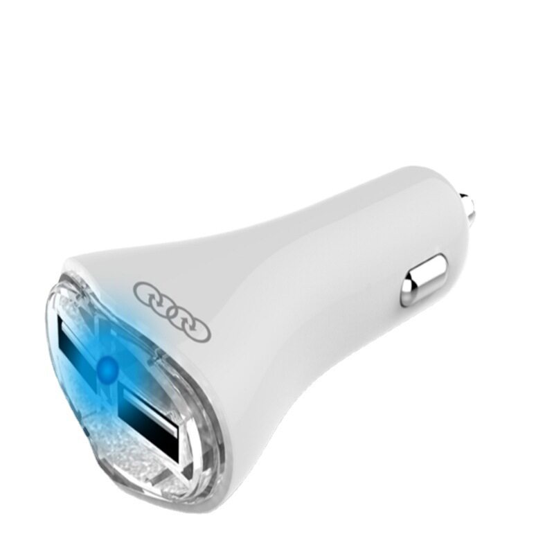 12v24v汽车货车车载充电器2.1A智能带灯点烟器双USB车充