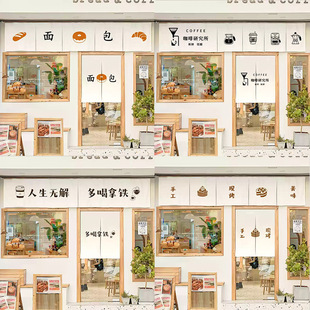 门帘门头挂布装 日式 饰甜品面包蛋糕店遮挡短帘厨房隔断帘商用可定