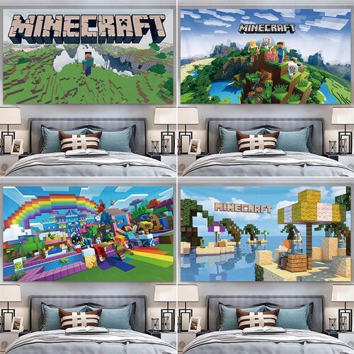MC我的世界Minecraft背景布挂布