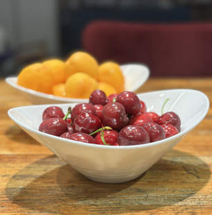 8.5寸纯白微瑕元宝高骨瓷面包水果酸奶谷物碗适合微波炉洗碗机