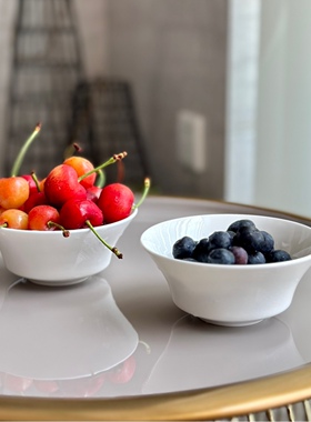 出口纯白高骨瓷4.25寸200ml中式小碗宝宝碗汤碗洗碗机微波炉使用