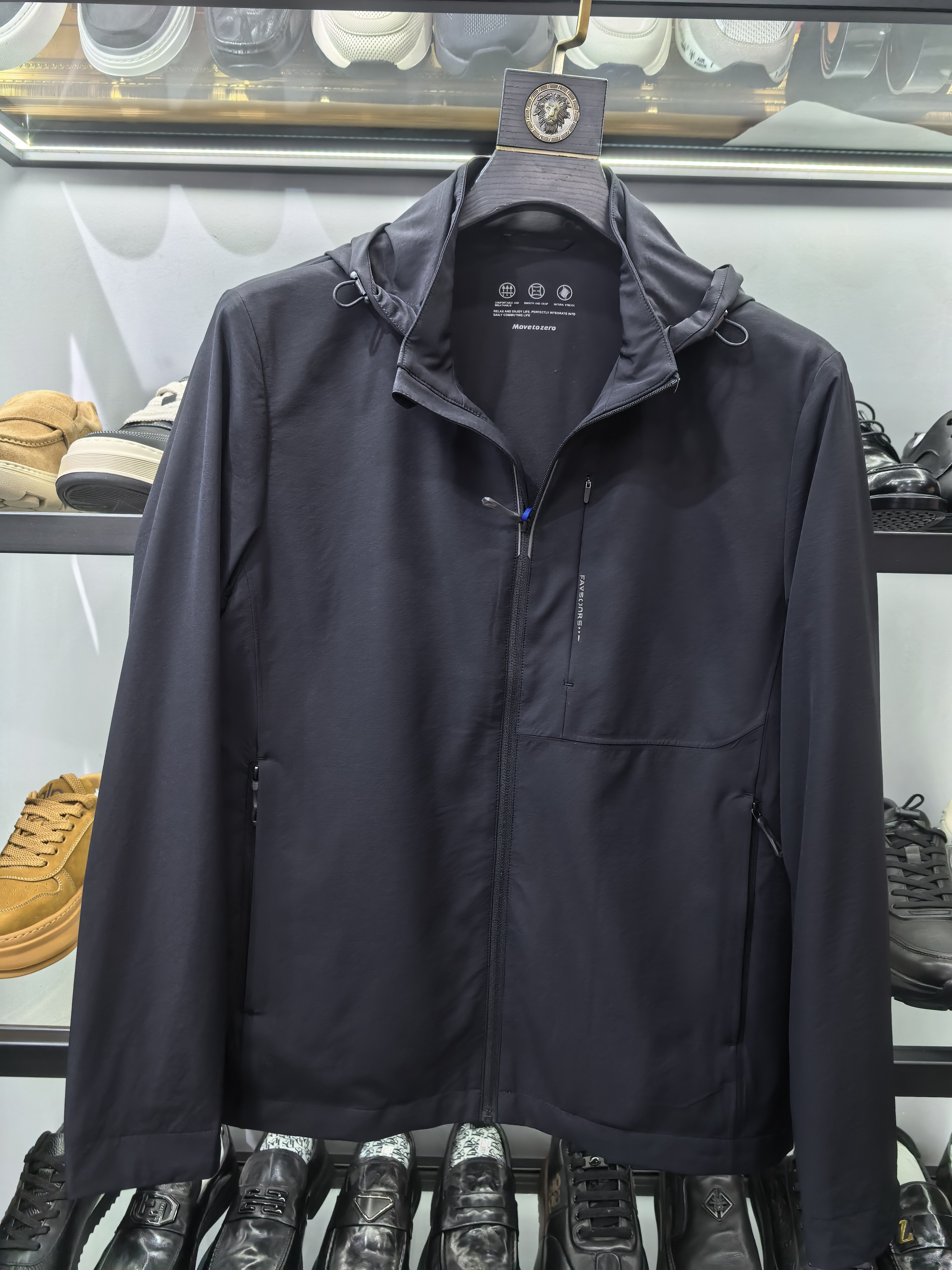 金丝狐男装2026新款春装男可脱卸帽夹克外套男薄款派克JK26070