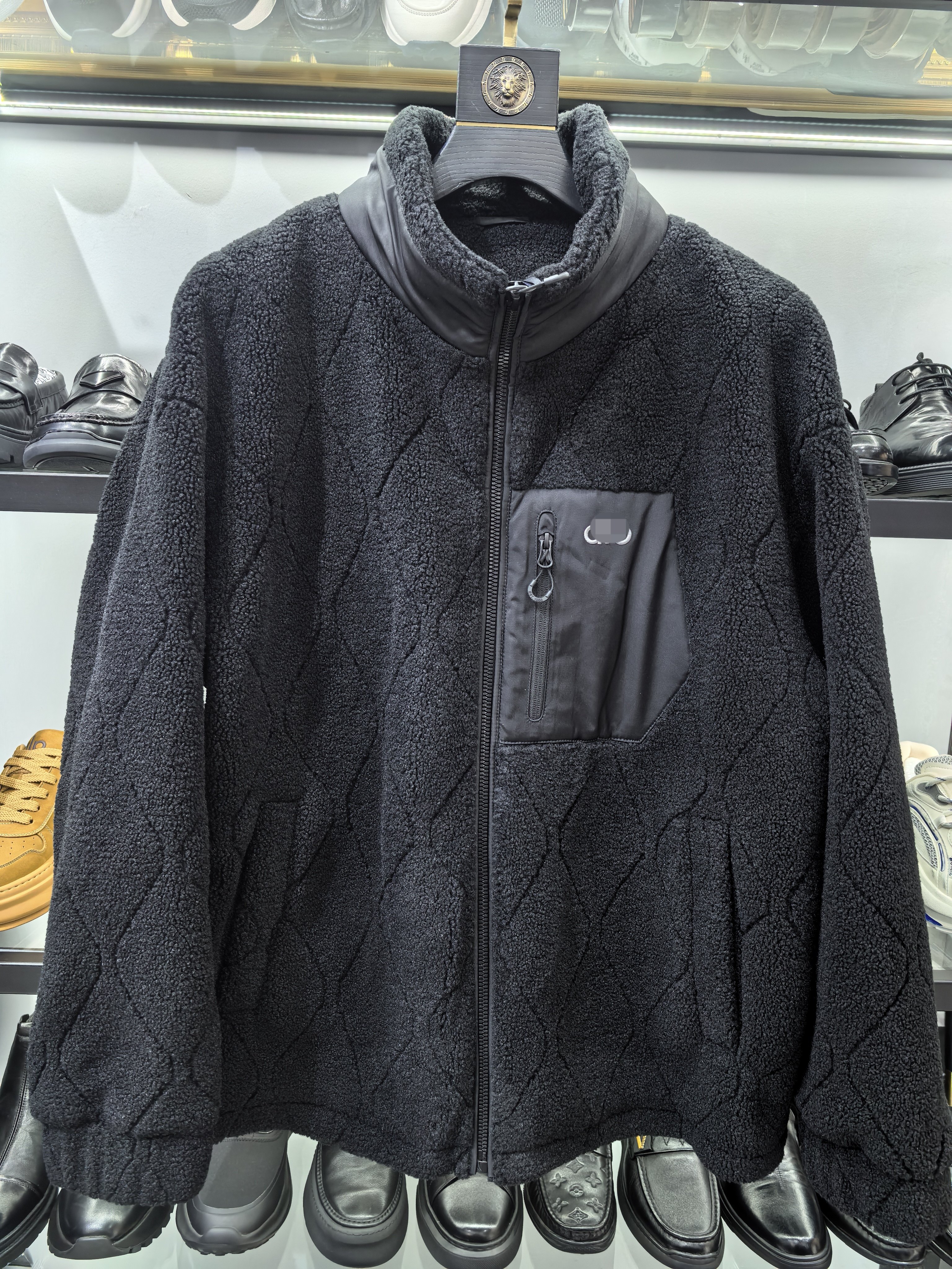 德尚德罗2026新款冬装男士立领颗粒绒外套男加厚外套大码潮牌外套