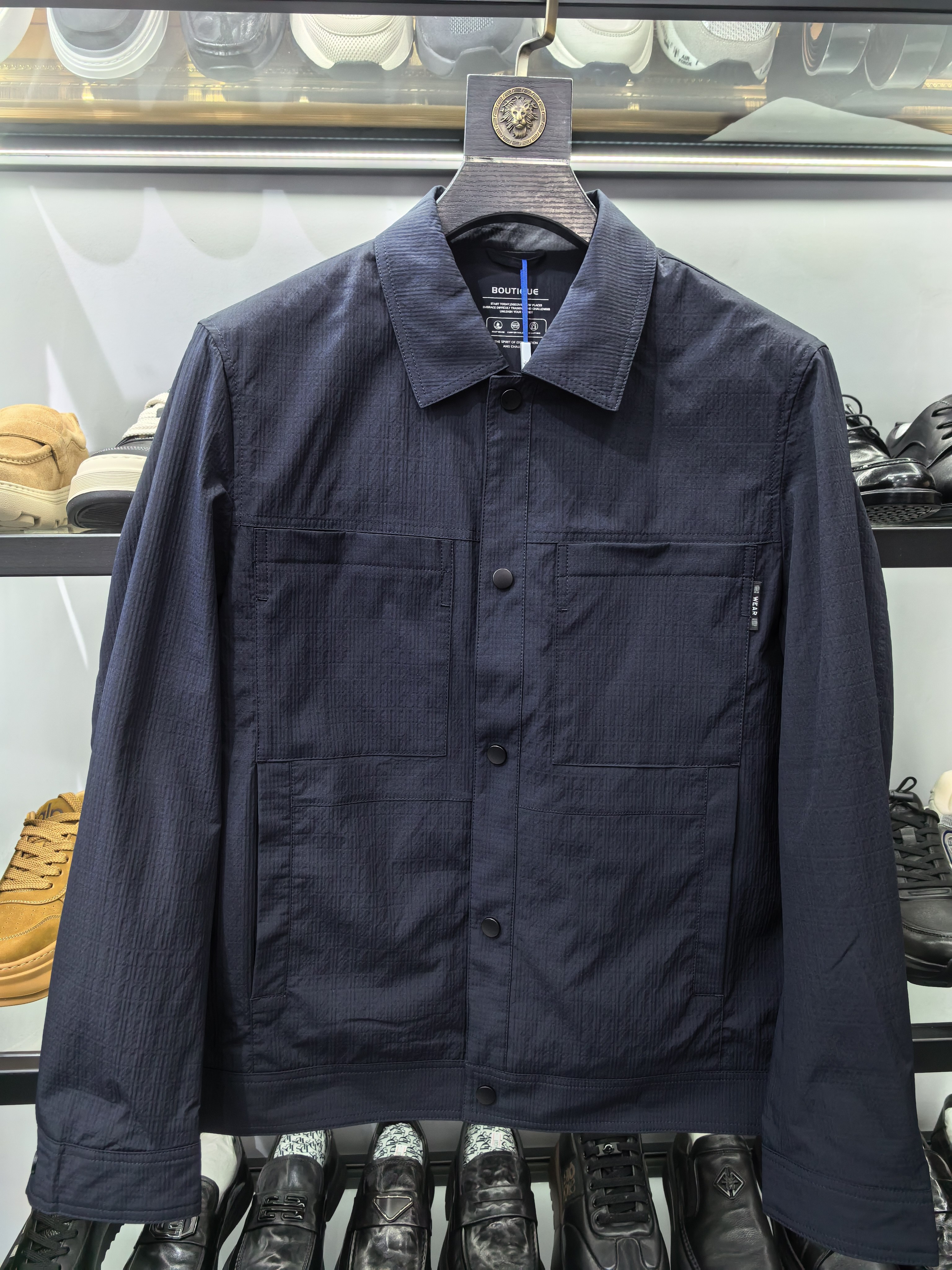 金丝狐男装2026新款春装男翻领夹克休闲工装外套年轻款薄JK26106