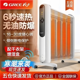 格力取暖器遥控电暖器家用卧室暖气片省电速热电热膜取暖电器气