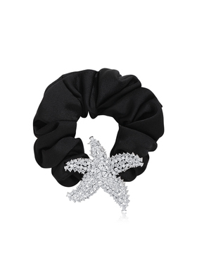 奇美拉黑色女2025新款大肠发圈法式高级感高弹力海星头绳发饰皮筋