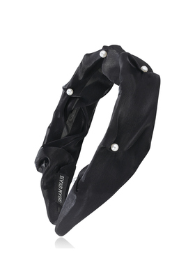 奇美拉新款高级感黑色大号高颅顶宽边发箍法式压发头箍显脸小头饰