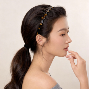 奇美拉发箍女2025新款 带齿高颅顶头箍高级感发卡洗脸发捆不勒头