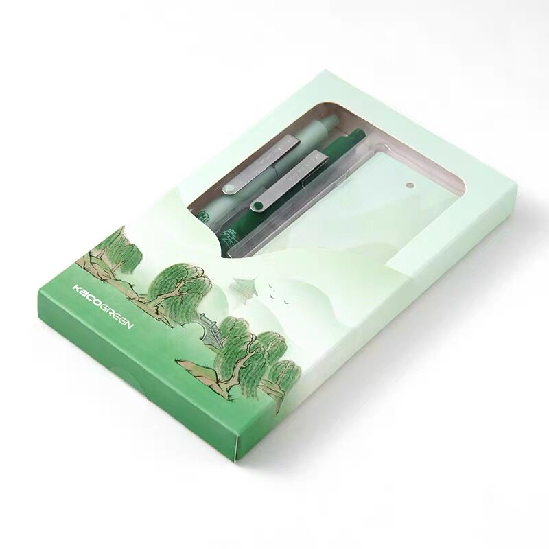 Kaco中性笔套装0.5绿色礼盒套装