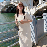 现货新款夏装小香风横条连衣裙7918-P105K158，女装连衣裙，唯尔萱