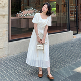 夏装白色法式泡泡袖仙女连衣裙8805-P115K168，女装连衣裙，2B080