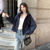 新款藏青色外套057-9158p165k248，女装短外套，唯尔萱