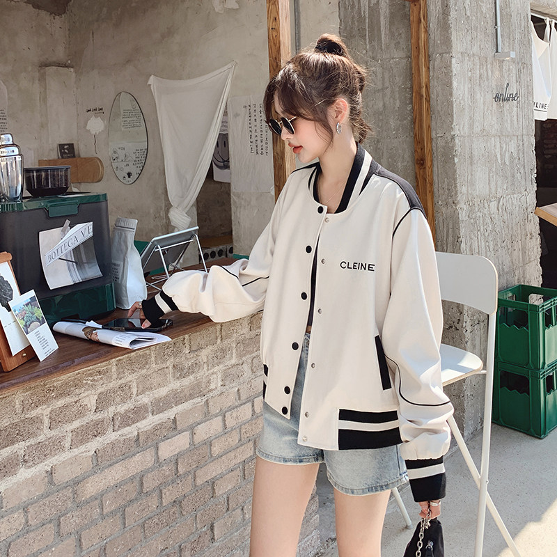 春装拼接外套棒球服上衣5805-P130K188,女装短外套,2B080