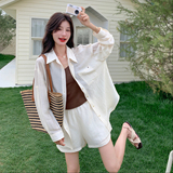 新款夏装防嗮白色三件套9121p155k228，女装套装/套裙，2B080