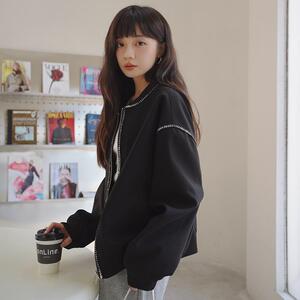 春装新款黑色小香风花边外套 5838-P130K188图片
