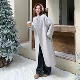 现货米白色双面呢大衣057-8837-p270k388，女装毛呢外套，唯尔萱