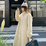 新款皮毛一体羊羔毛外套057-8829-p190k308，女装毛呢外套，2B080