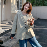 现货秋装撞色短风衣外套057-9106-p130k188，商品下架区，唯尔萱