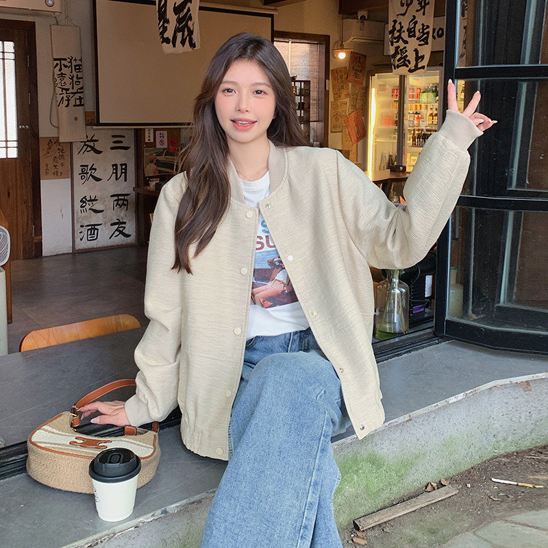 春装长袖短外套百搭棒球服上衣2B080-8818-P125k188,女装短外套,2B080