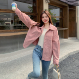 现货秋装灯芯绒外套显瘦夹克上衣057-8819p135k198，女装短外套，唯尔萱